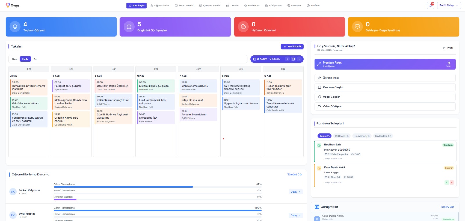 Mentor Dashboard Ana Sayfa